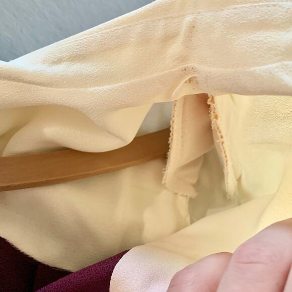 Vintage 1960s Richard Warren Wine Cocktail Dress Peter Pan Collar Size 6 - Picture 11 of 11